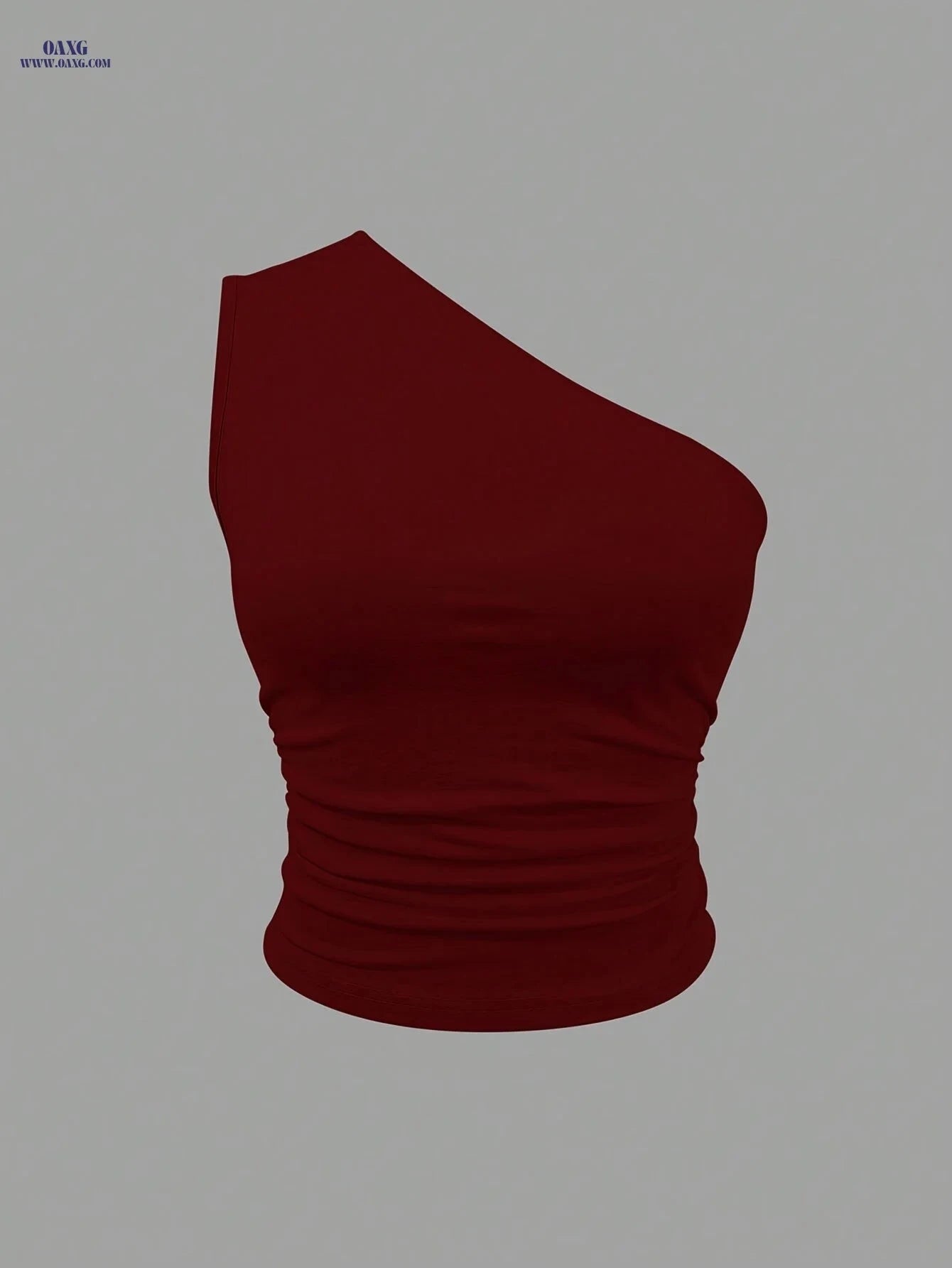 Women's One Shoulder Solid Color Tank Top - Casual Summer Style   OAXG 