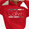 Women's Oversized Casual Hoodie - Light Grey Geometric Print Sweatshirt   OAXG 