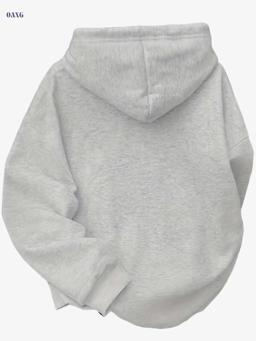 Women's Oversized Casual Hoodie - Light Grey Geometric Print Sweatshirt   OAXG Red / S