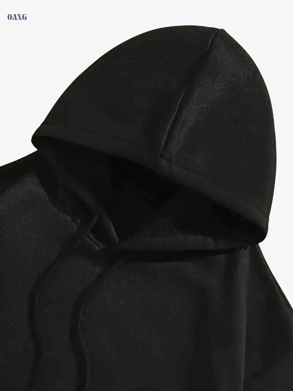Women's Oversized Hooded Sweatshirt - "STRONGER" Print & Batwing Sleeves   OAXG Black / S