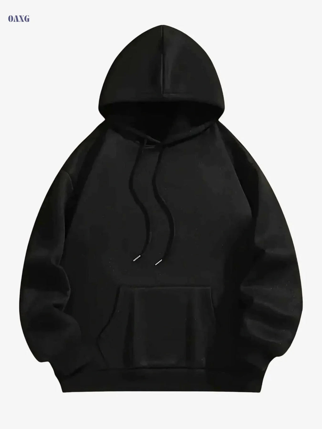 Women's Oversized Hooded Sweatshirt - "STRONGER" Print & Batwing Sleeves   OAXG Black / S