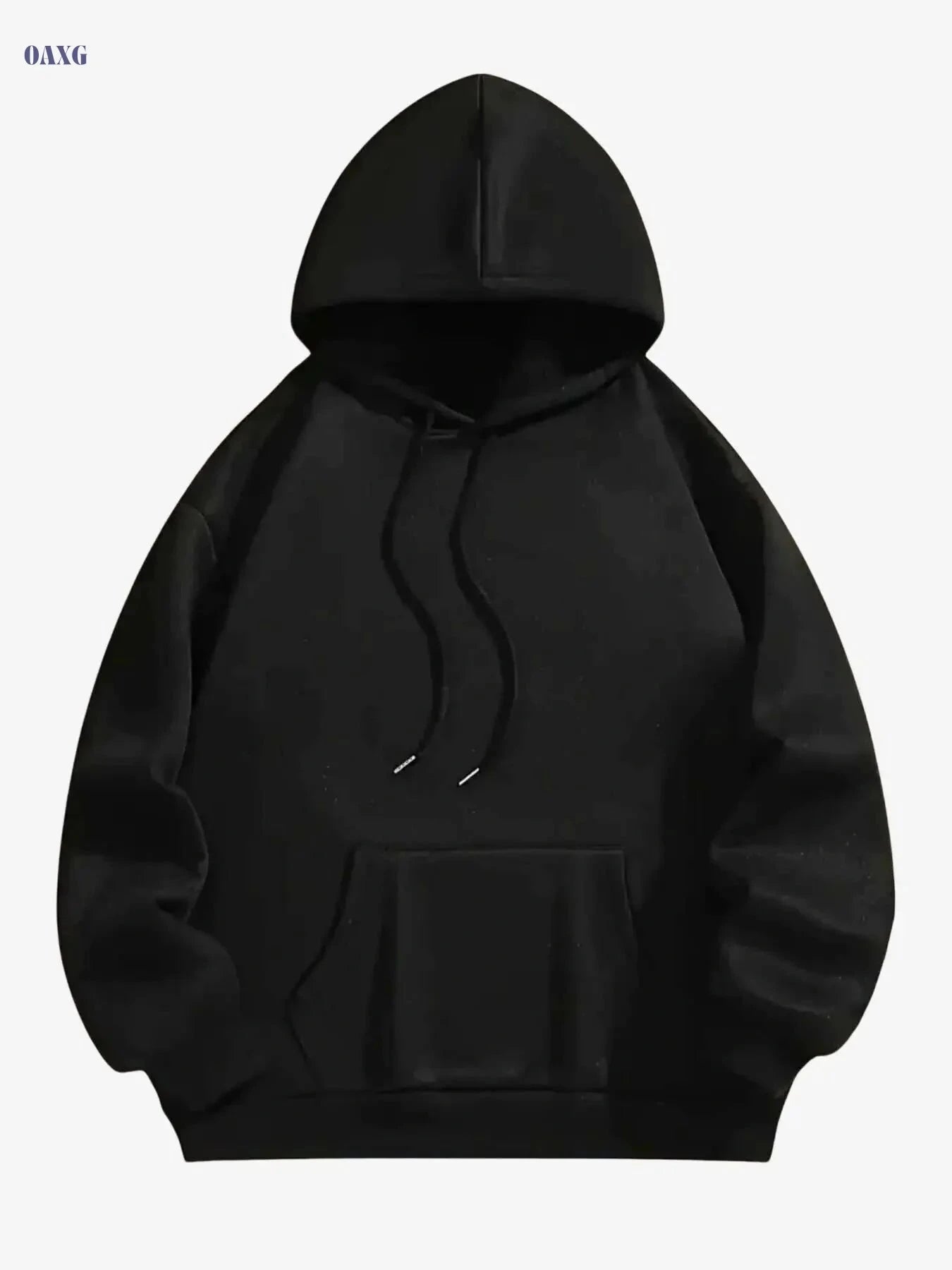 Women's Oversized Hooded Sweatshirt - "STRONGER" Print & Batwing Sleeves   OAXG Black / S