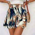 Women's Printed Lace-Up Shorts - Lightweight, Summer Fashion Style   OAXG 