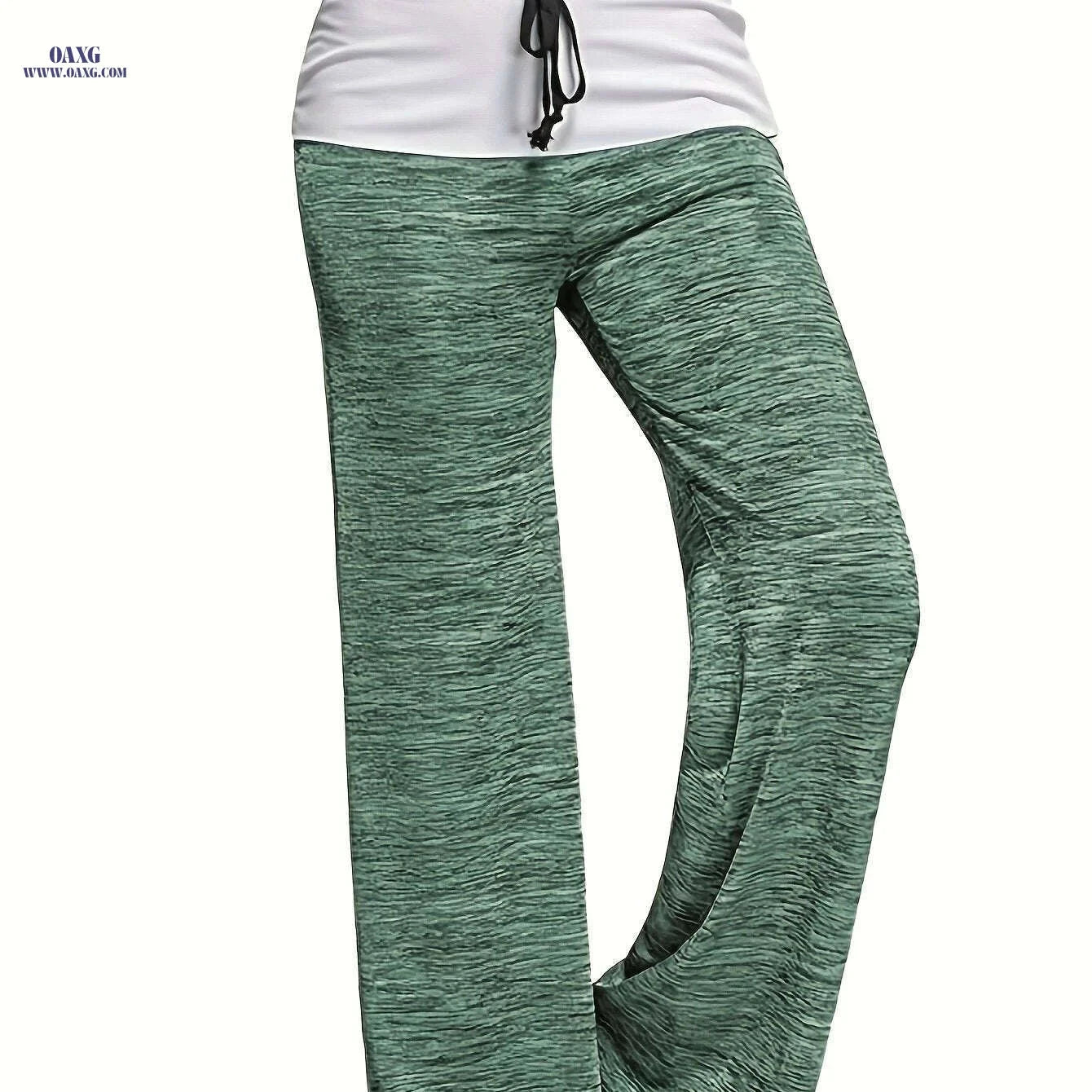 Women's Quick-Dry Wide Leg Pants - Casual Drawstring, Burgundy   OAXG 