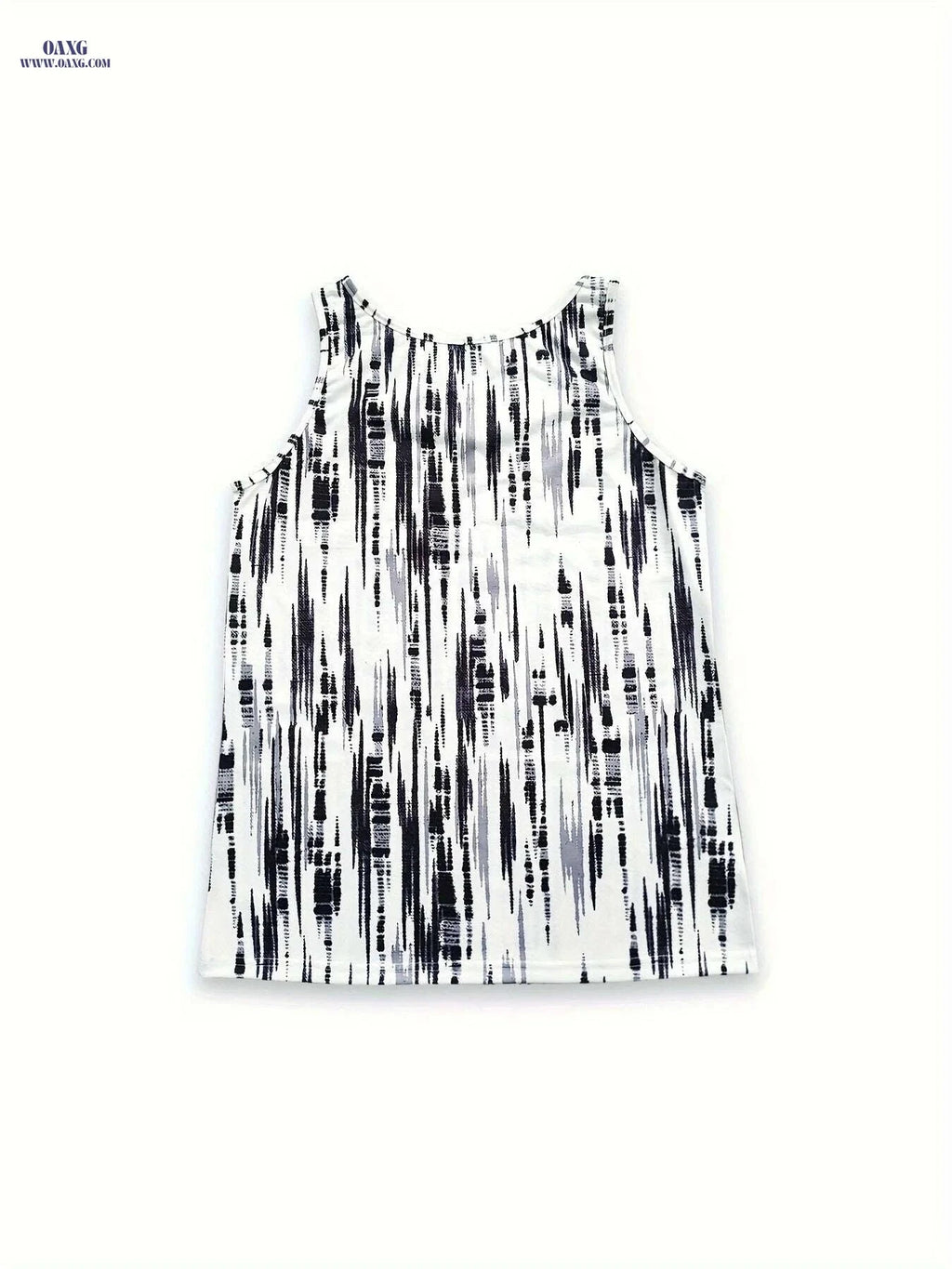 Women's Random Print Notched Neck Tank Top - Casual Summer Style   OAXG 