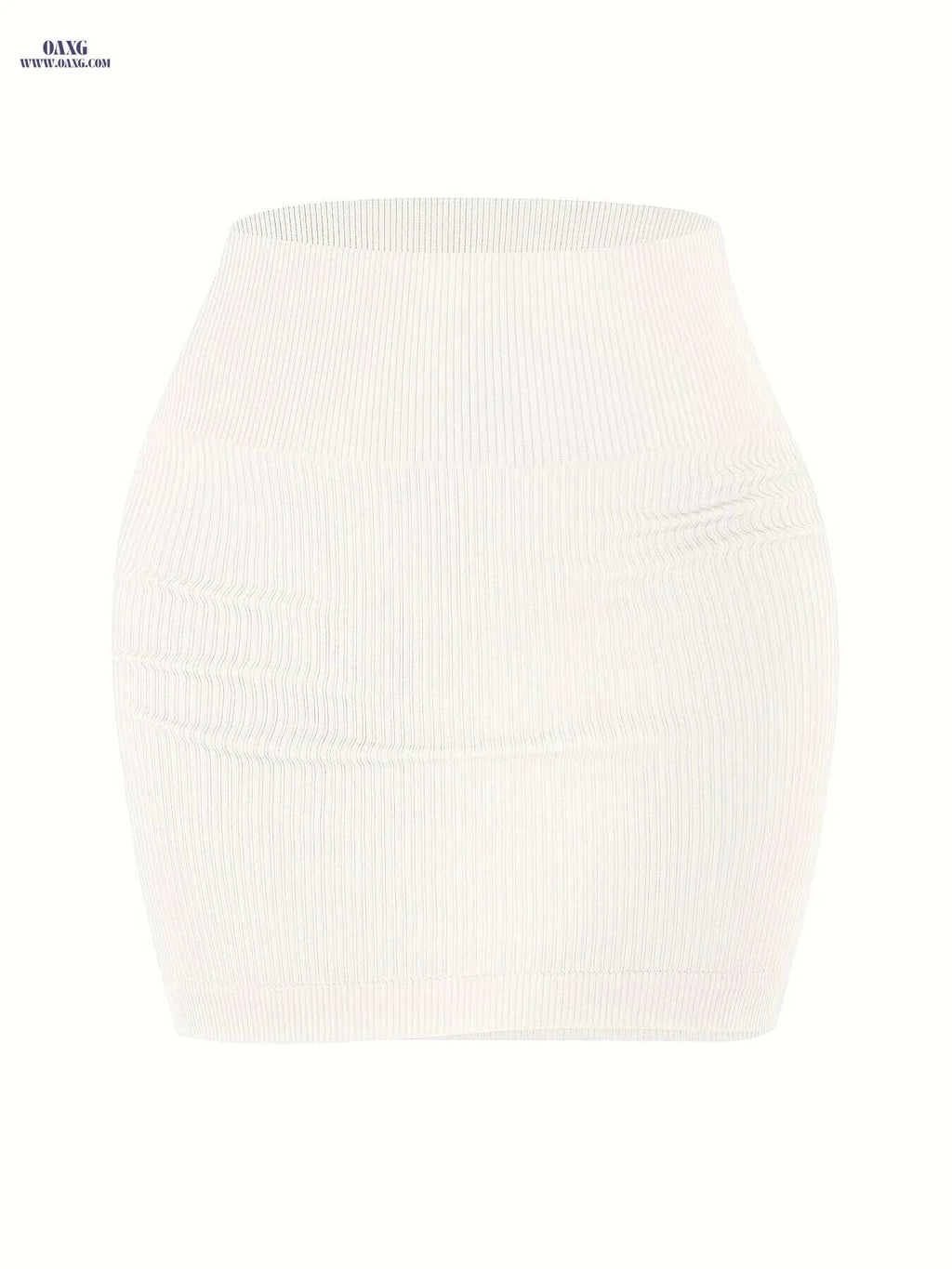 Women's Ribbed Seamless Tuck Short Skirt - Soft & Comfortable Fit   OAXG 