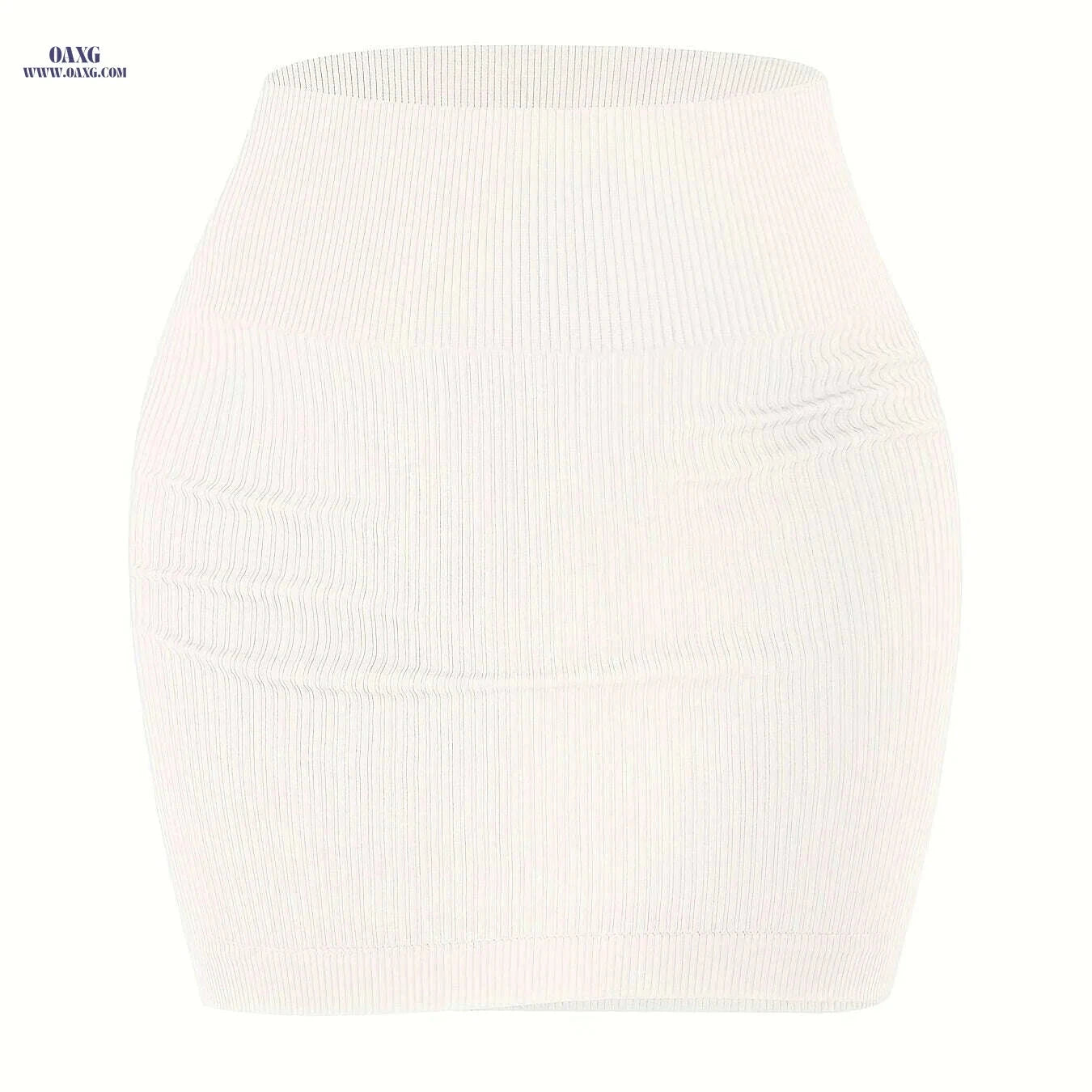 Women's Ribbed Seamless Tuck Short Skirt - Soft & Comfortable Fit   OAXG Rose Red / S