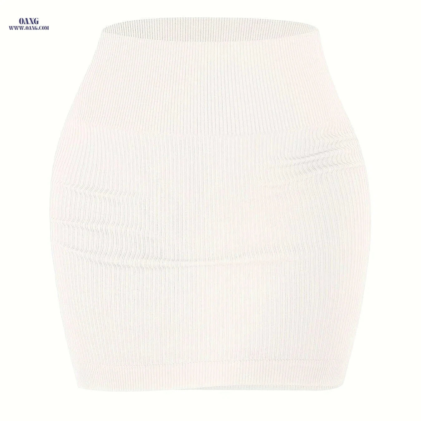 Women's Ribbed Seamless Tuck Short Skirt - Soft & Comfortable Fit   OAXG Rose Red / S