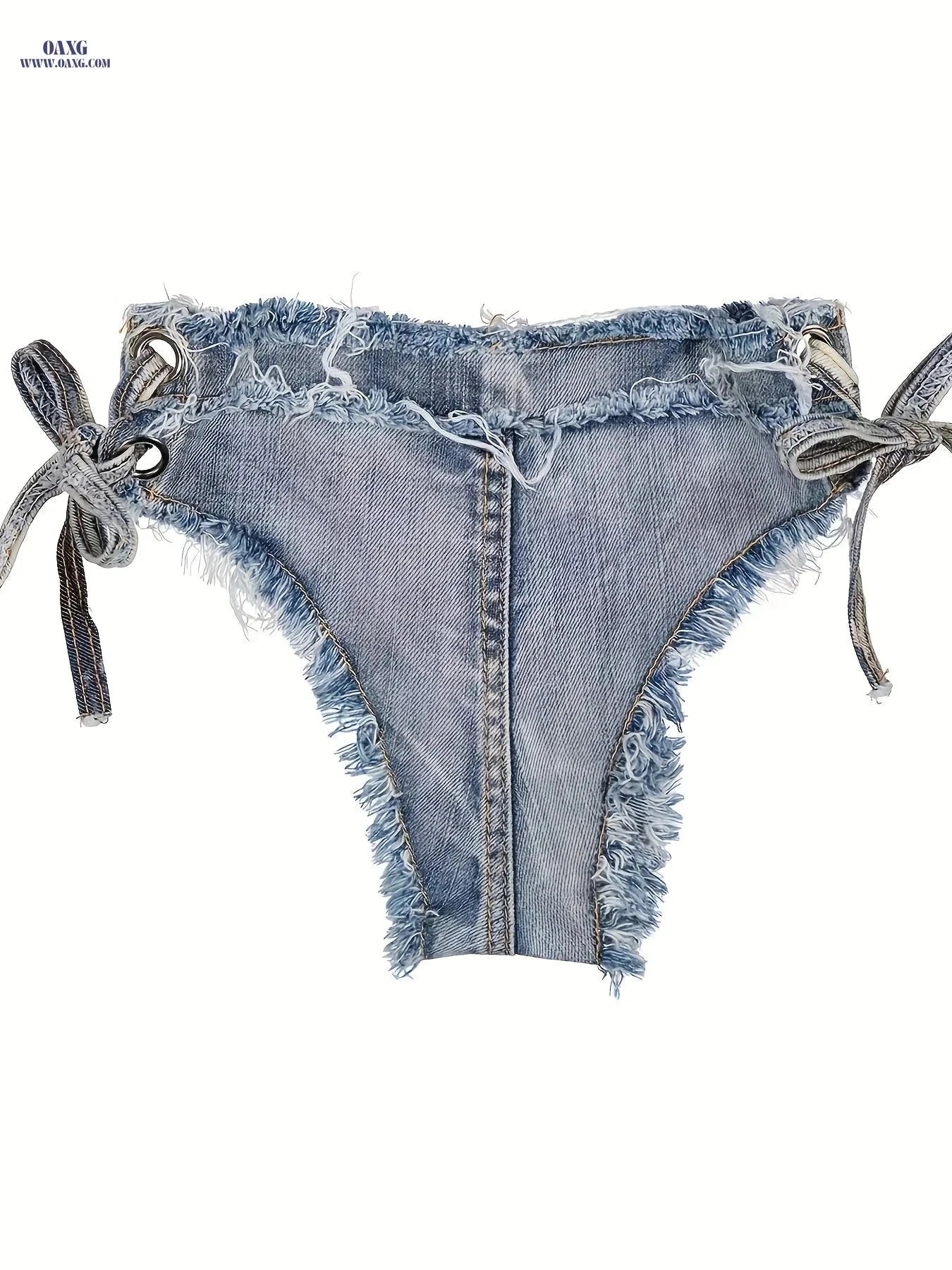 Women’s Sexy Low-Rise Jeans Shorts - Stretchy Denim Hot Pants   OAXG 