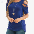 Women's Sexy Off-Shoulder Short Sleeve T-Shirt - All-Season Casual Top   OAXG 