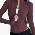 Women's Slim-Fit Athletic Jacket - Quick-Dry, High-Stretch & Breathable   OAXG Deep Purple / Asian S