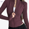 Women's Slim-Fit Athletic Jacket - Quick-Dry, High-Stretch & Breathable   OAXG Deep Purple / Asian S