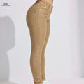 Women's Slim-Fit Khaki Skinny Jeans - All-Season Stretch Denim   OAXG Khaki / XS