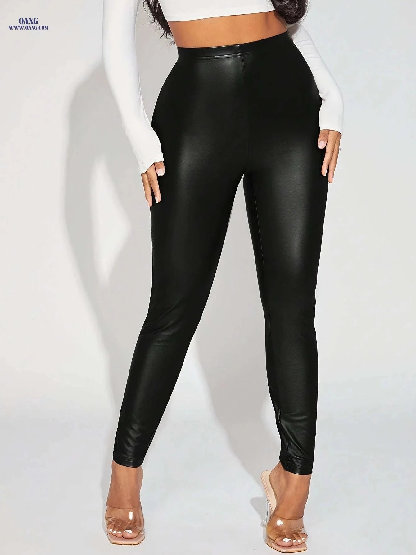 Women's Slim-Fit Layered Trousers - All-Season Fashion Style   OAXG Black / S