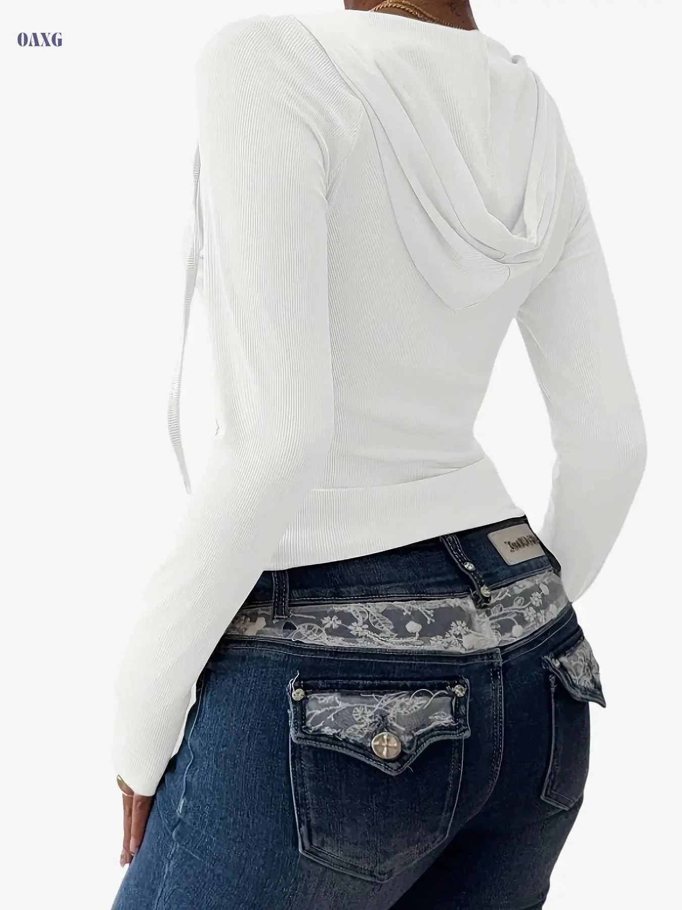 Women's Slim Fit Sports Hoodie - Breathable, High Elasticity, Zipper   OAXG 