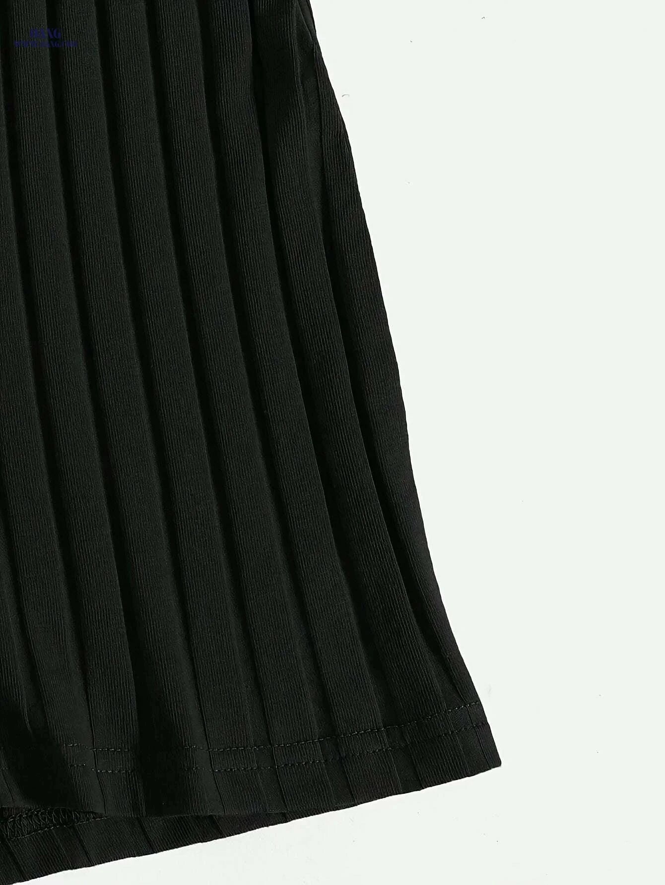 Women's Solid Black Ribbed Jumpsuit - Elegant Midi-Length Outfit   OAXG Black / S