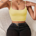 Women's Solid Color Cami Tank Top - High Stretch, Spaghetti Strap   OAXG 