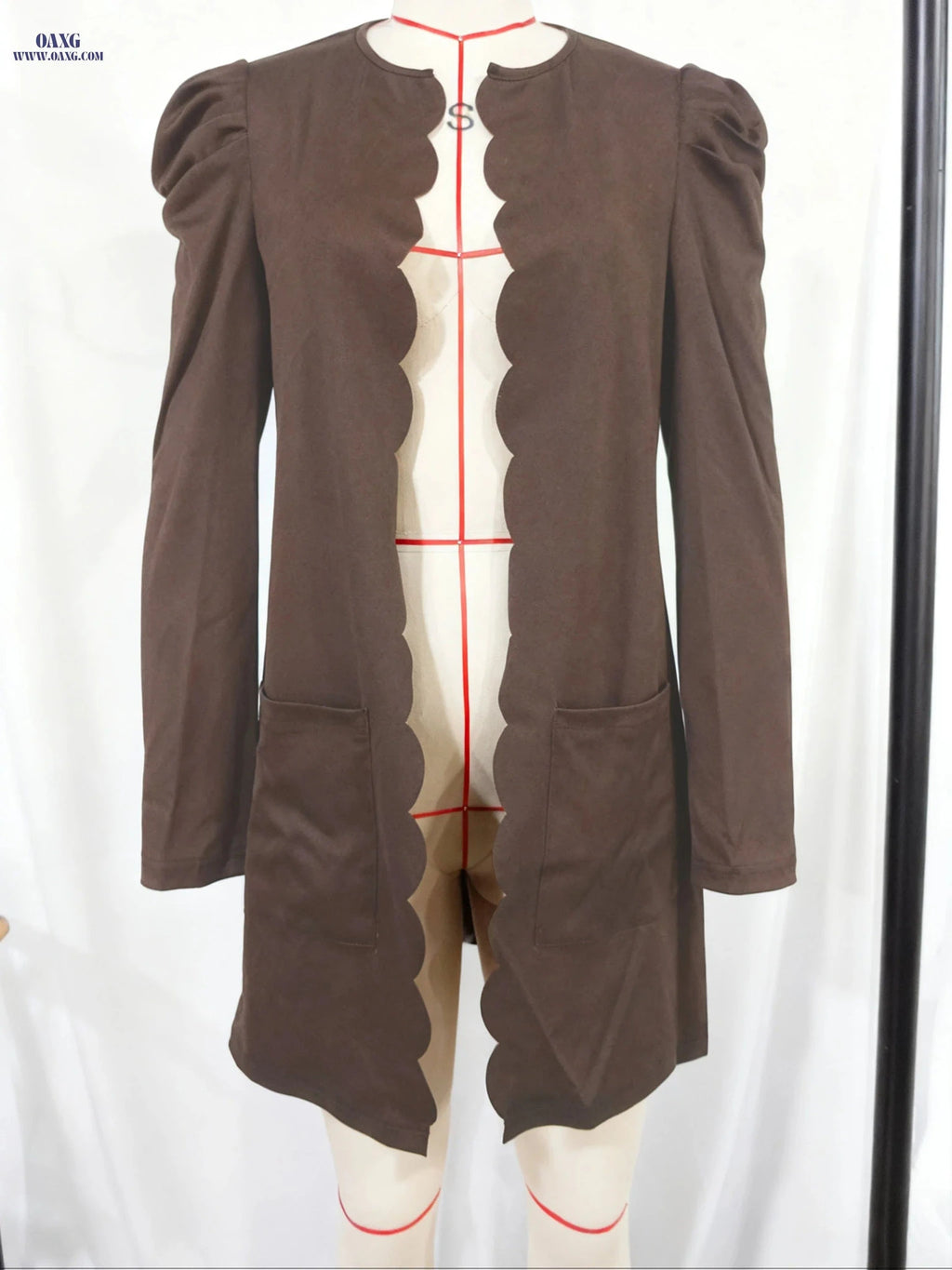 Women's Solid Color Cardigan - Casual Blazer for Autumn/Winter   OAXG 