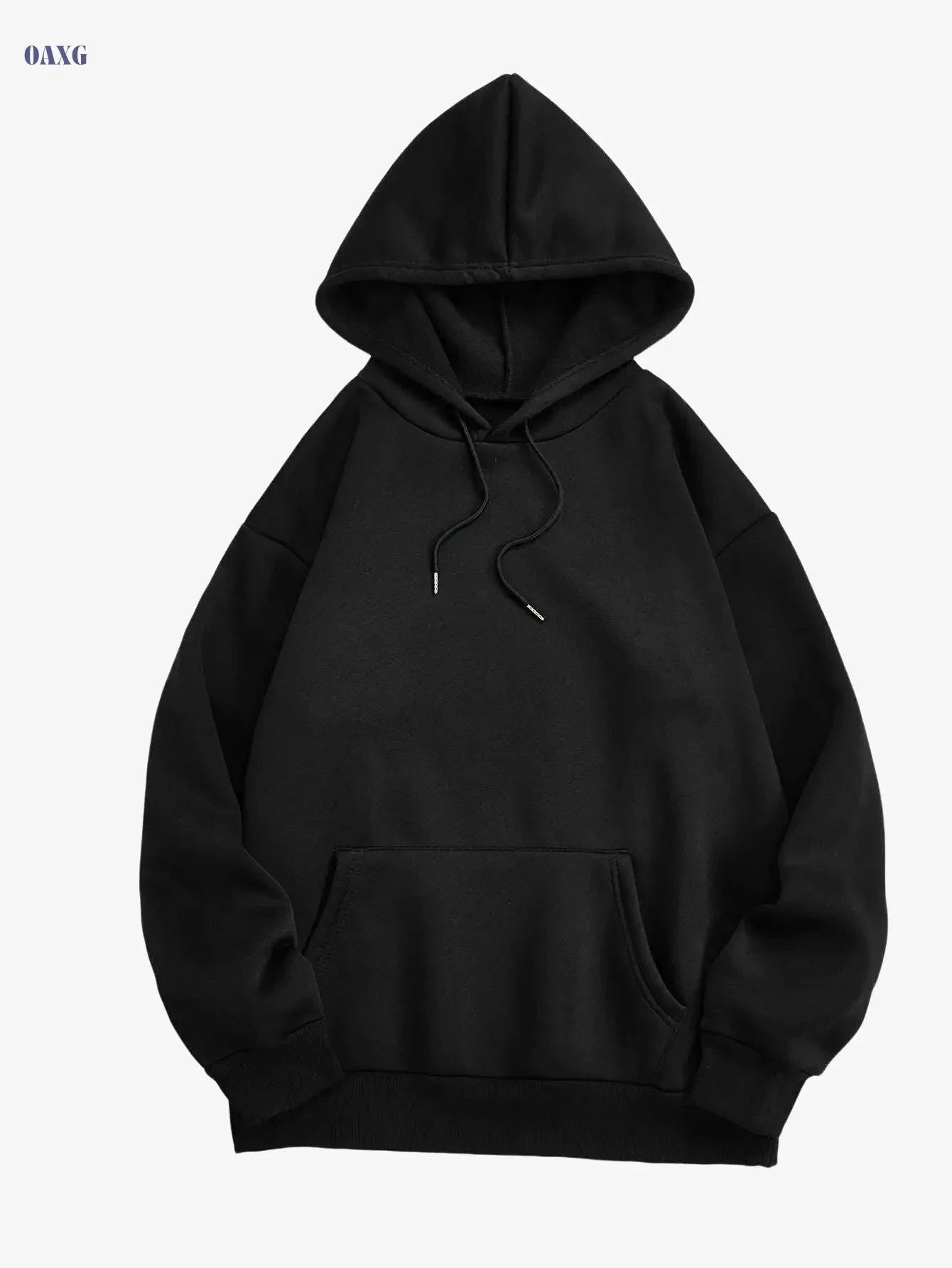 Women's Solid Color Long Sleeve Hoodie - Casual Pullover with Pocket   OAXG 