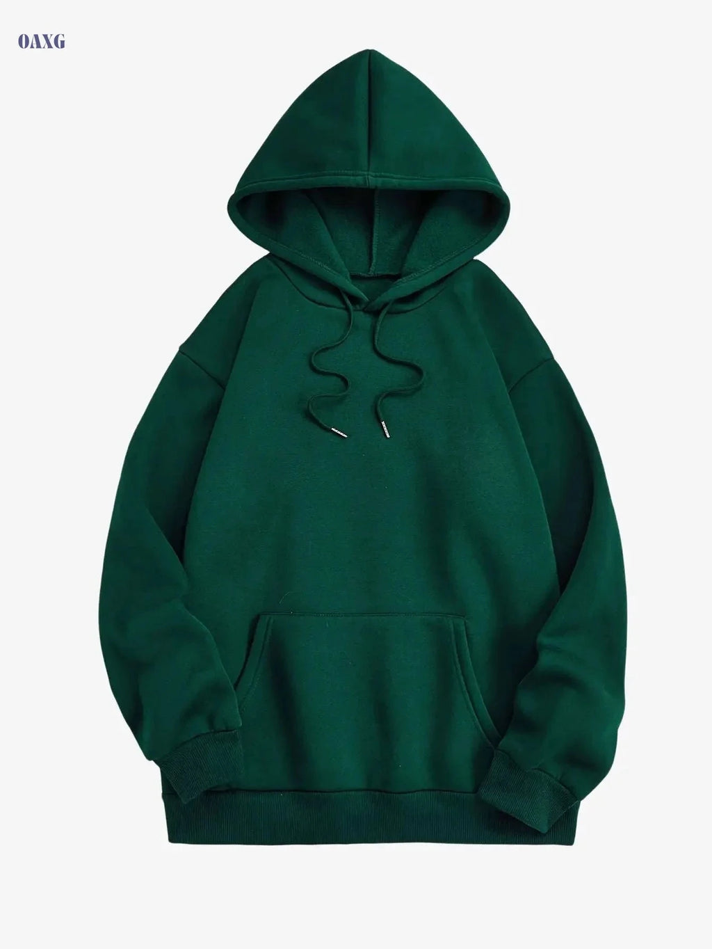Women's Solid Color Long Sleeve Hoodie - Casual Pullover with Pocket   OAXG 