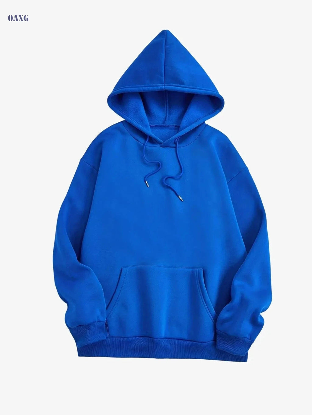 Women's Solid Color Long Sleeve Hoodie - Casual Pullover with Pocket   OAXG White / XXS