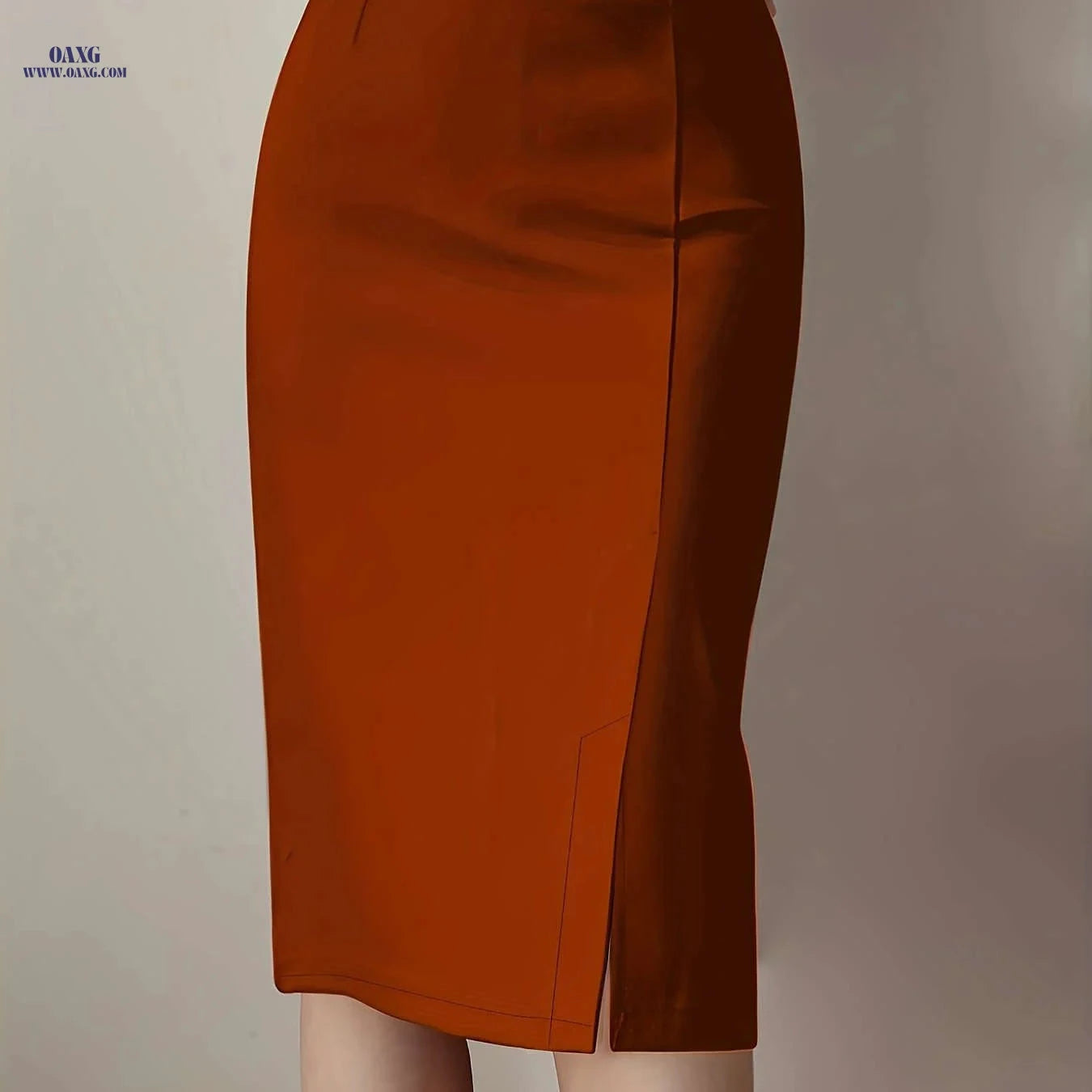 Women's Solid Color Maxi Skirt with Belt - Elegant Fall/Winter Style   OAXG 