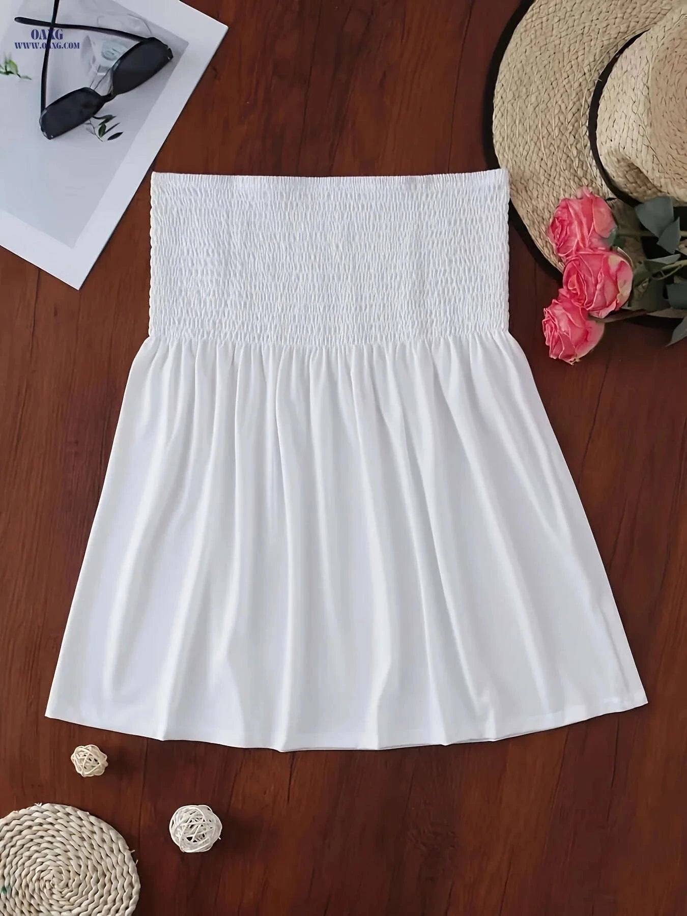 Women's Solid Color Strapless Tops - Casual Spring/Summer Set of 3   OAXG 