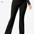 Women's Solid Color Yoga Flared Pants - Stretchy High Waist Activewear   OAXG 