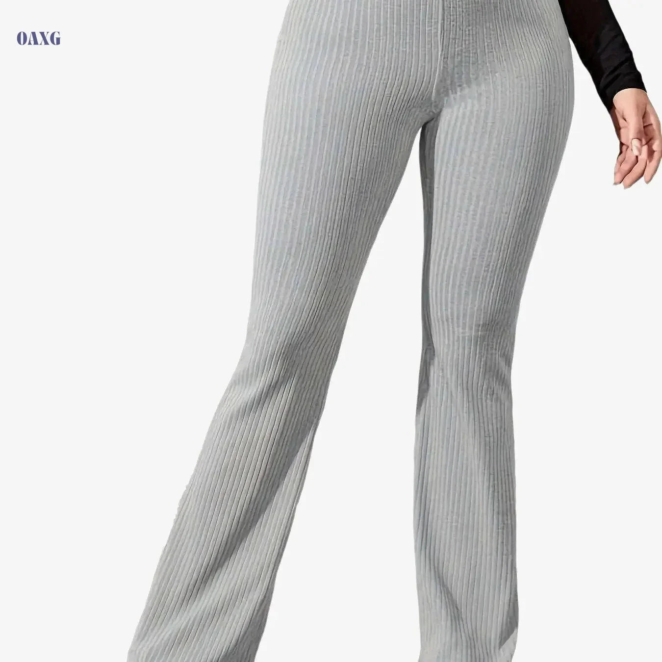 Women's Solid Color Yoga Flared Pants - Stretchy High Waist Activewear   OAXG 