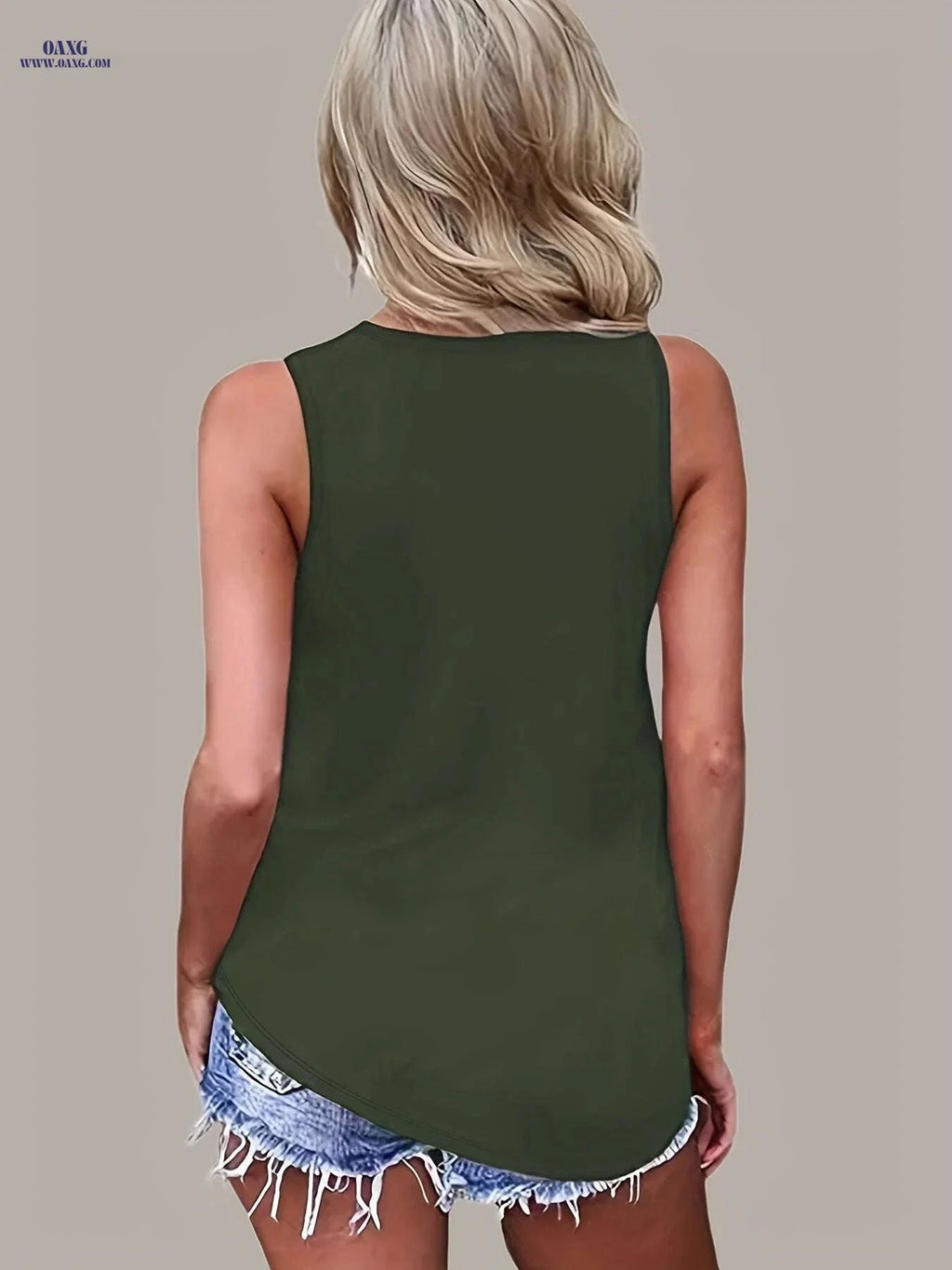 Women's Solid Criss Cross Tank Top - Casual Summer Sleeveless Wear   OAXG Black / S