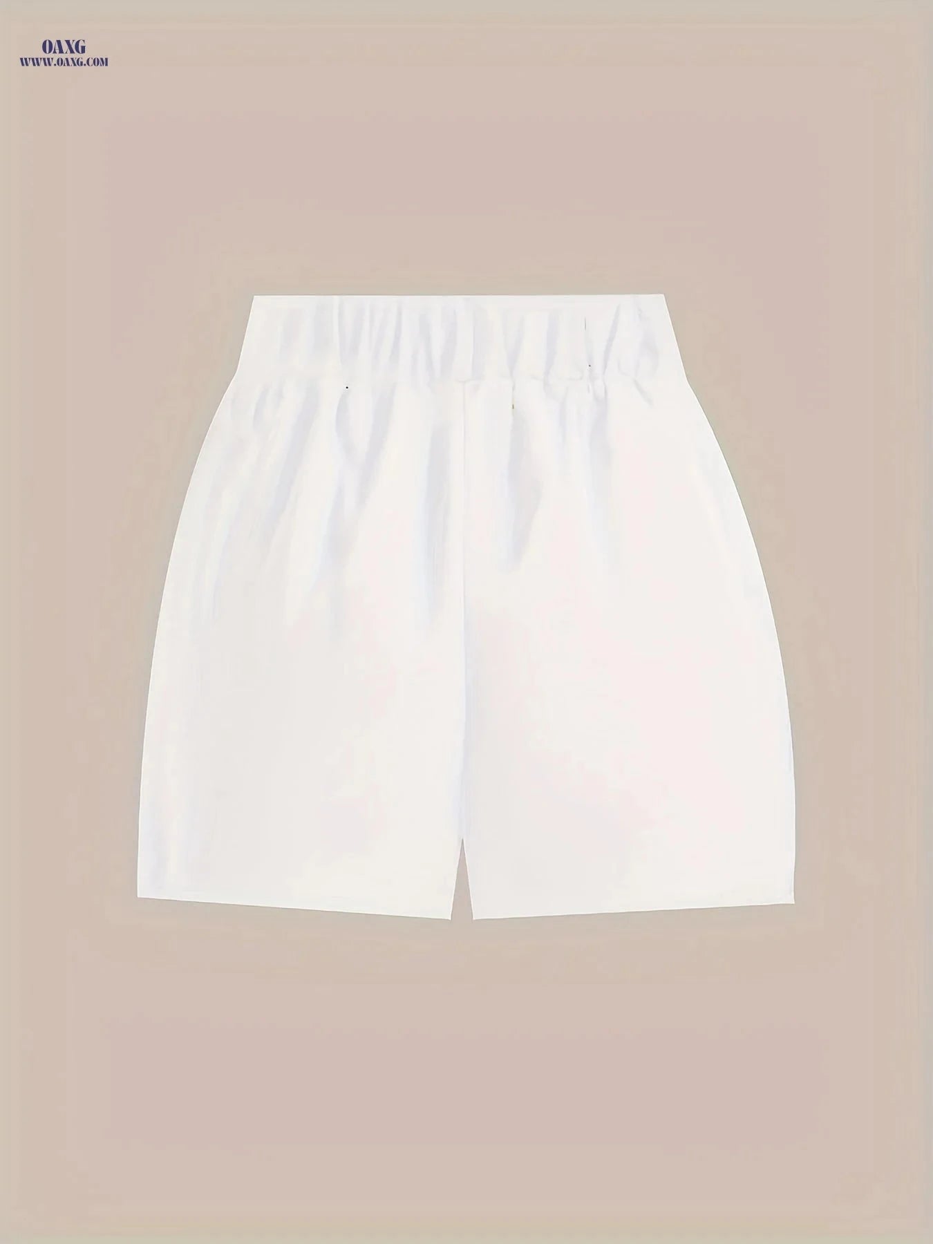 Women's Solid Pleated Wide-Leg Pants - Casual Summer Shorts   OAXG 