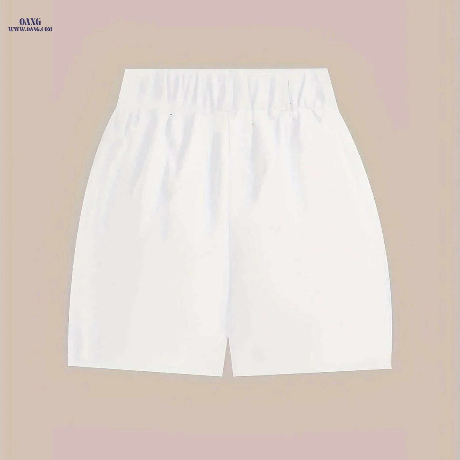 Women's Solid Pleated Wide-Leg Pants - Casual Summer Shorts   OAXG 