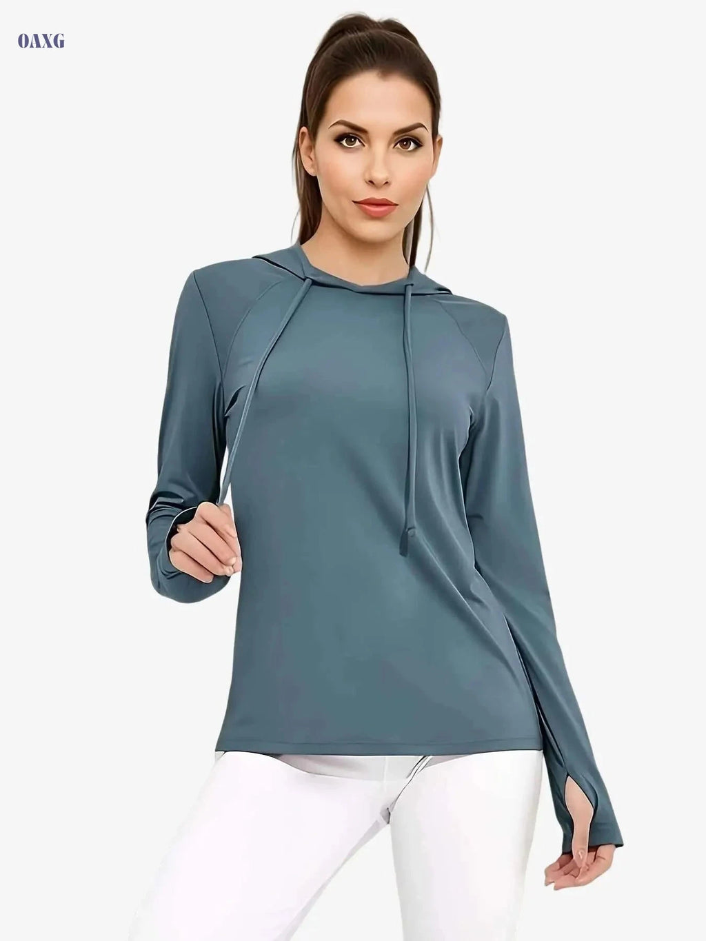 Women's Sporty Casual Hoodie - Breathable Mesh, Stretchy Pullover   OAXG 