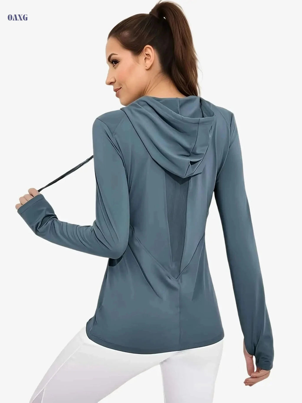 Women's Sporty Casual Hoodie - Breathable Mesh, Stretchy Pullover   OAXG 