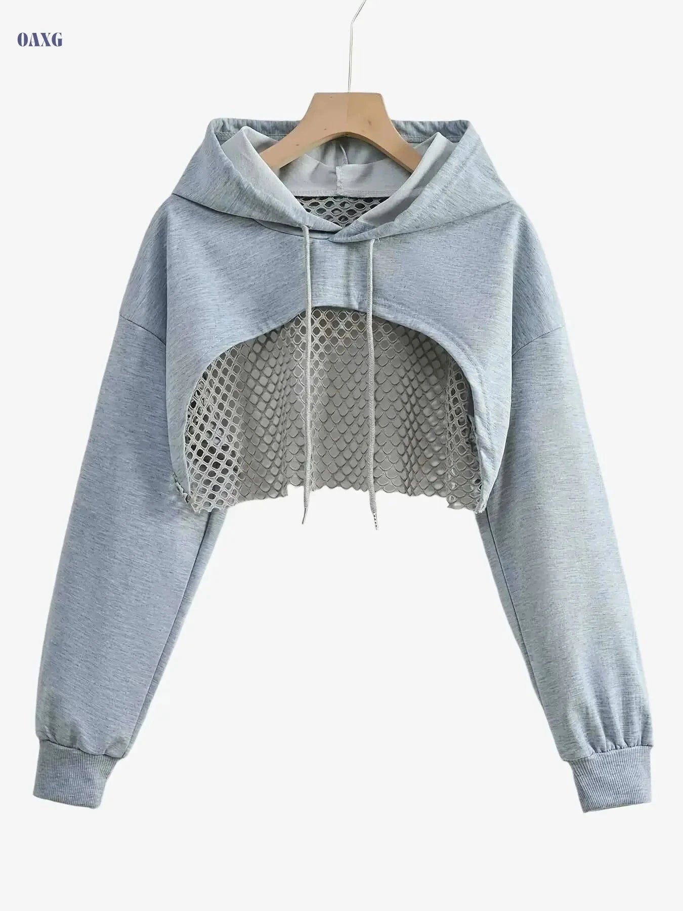 Women's Stylish Hooded Sweatshirt - Trendy Solid Color Casual Jacket   OAXG 