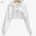 Women's Stylish Hooded Sweatshirt - Trendy Solid Color Casual Jacket   OAXG 