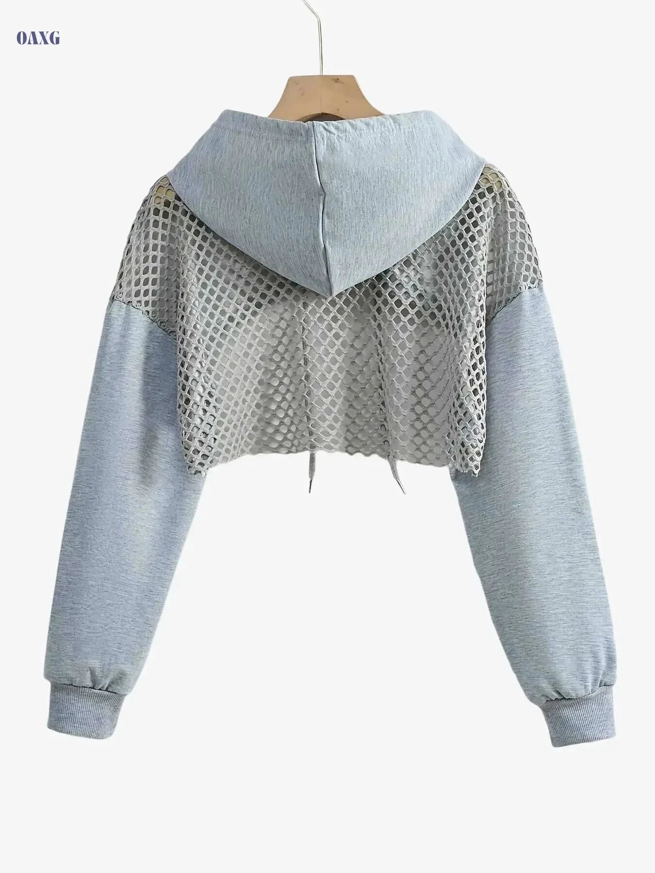 Women's Stylish Hooded Sweatshirt - Trendy Solid Color Casual Jacket   OAXG White / XS