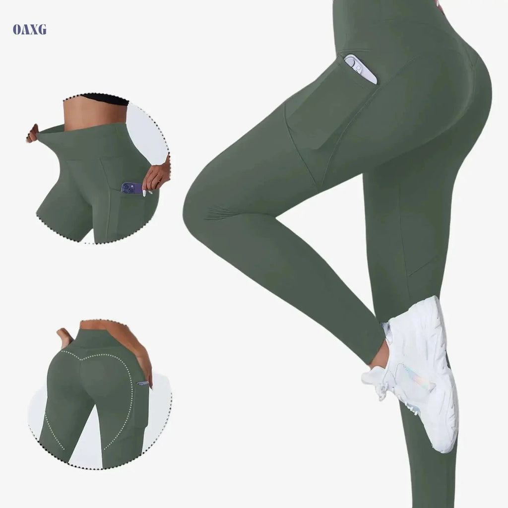 Women's Stylish Yoga Pants - Comfortable Tummy Control Leggings   OAXG 