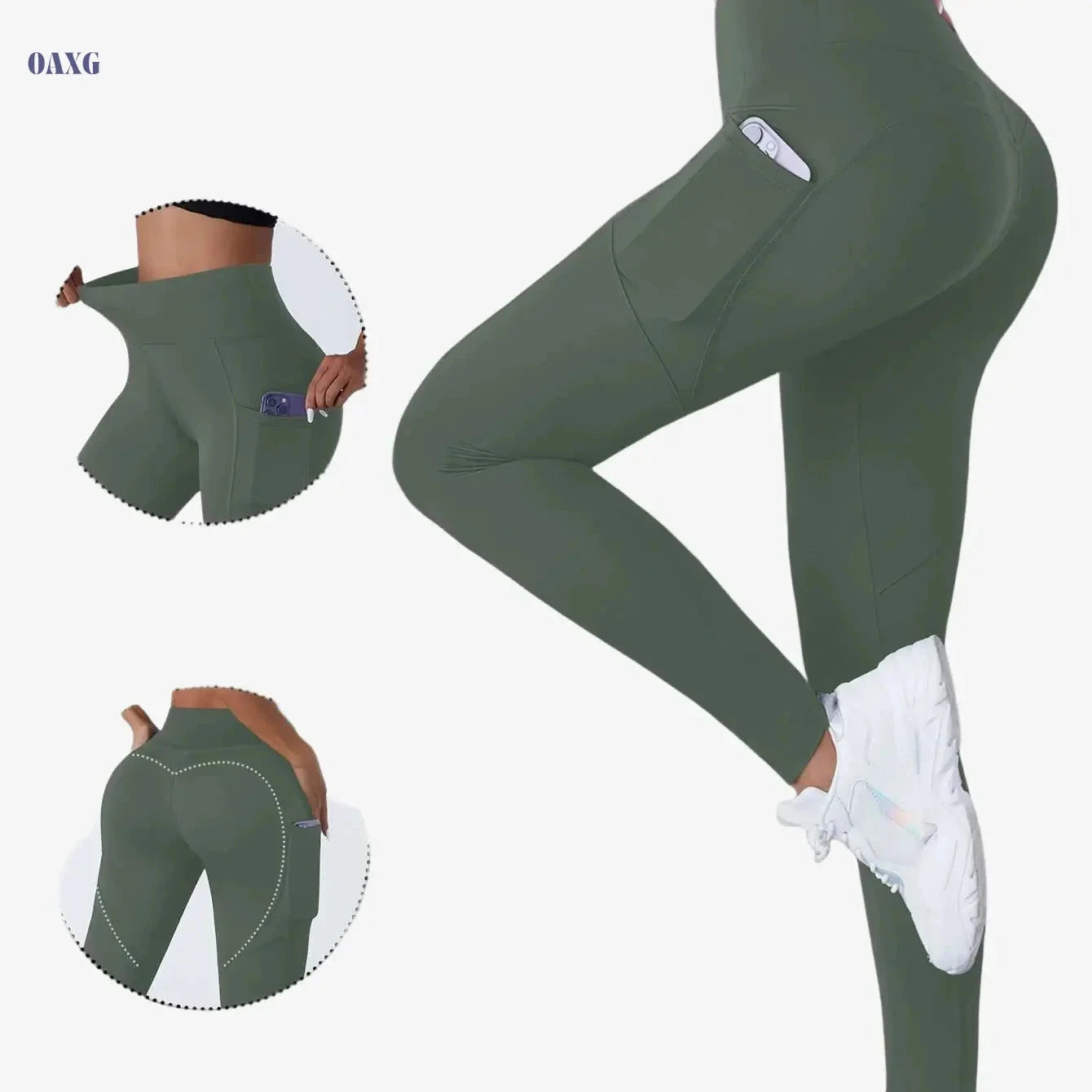 Women's Stylish Yoga Pants - Comfortable Tummy Control Leggings   OAXG 