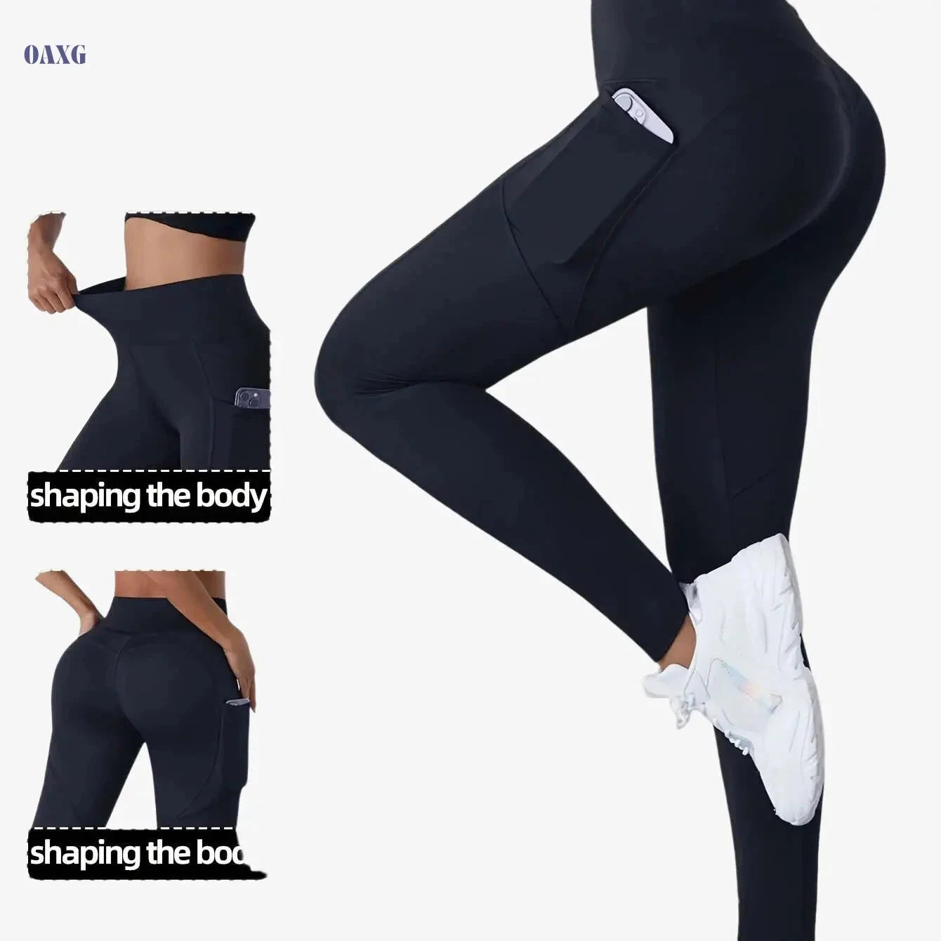 Women's Stylish Yoga Pants - Comfortable Tummy Control Leggings   OAXG 