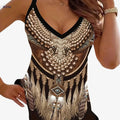 Women's Summer Casual 3D Print Tank Top - Elegant V-neck Style   OAXG 
