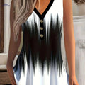 Women's Summer Tank Top - Gradient Print V-Neck Casual Shirt   OAXG 