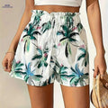 Women's Tropical Beach Shorts - Lightweight, Loose Fit Vacation Style   OAXG 