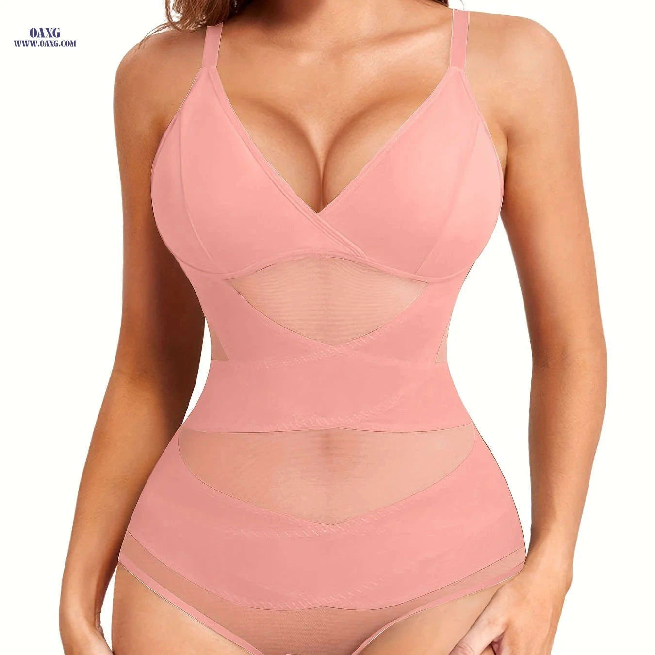 Women's Tummy Control Bodysuit - Butt Lifting Compression Suit   OAXG Bright Pink Color / L