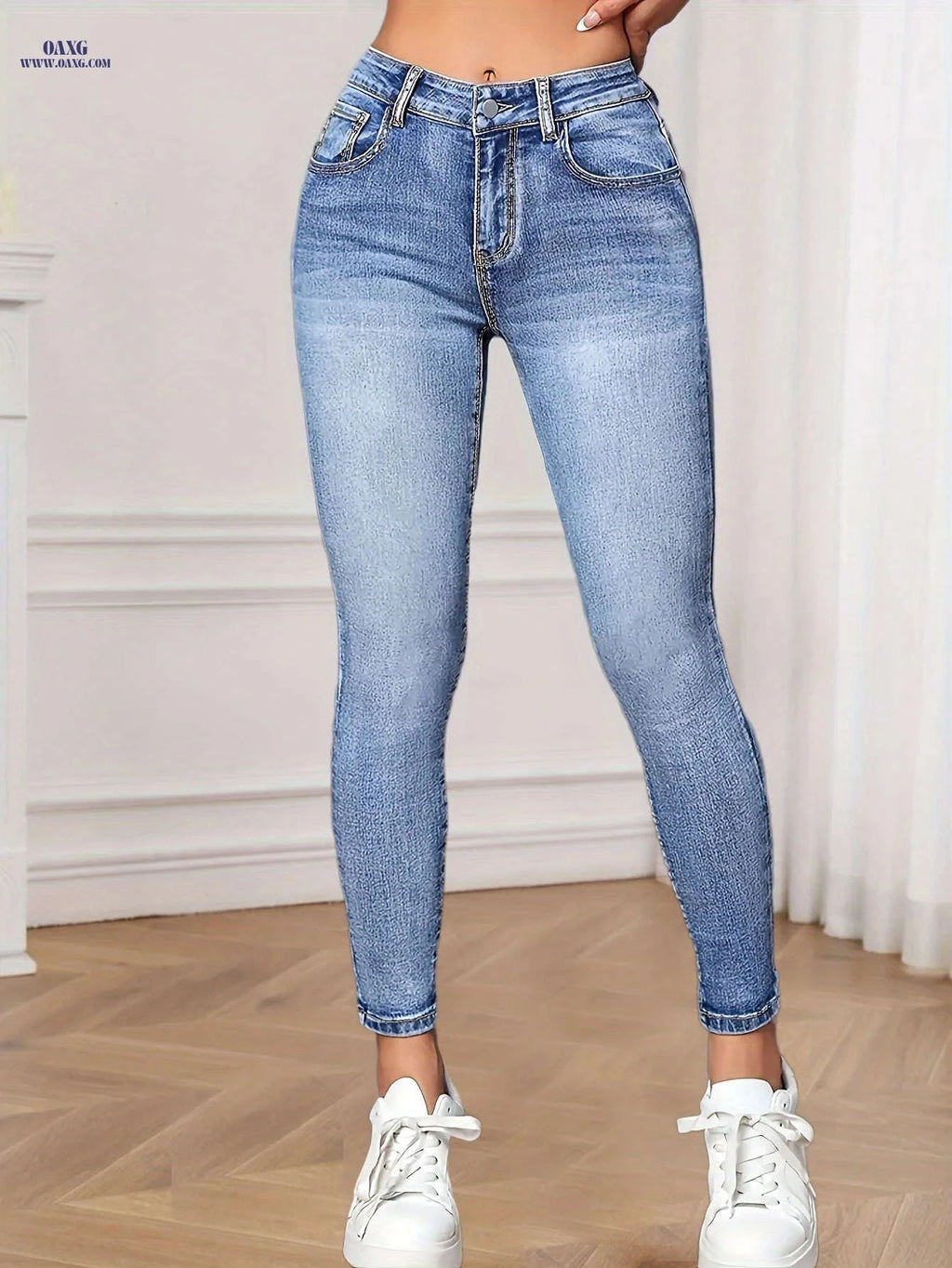 Women’s Versatile Stretchy Skinny Jeans - All-Season Casual Wear   OAXG 