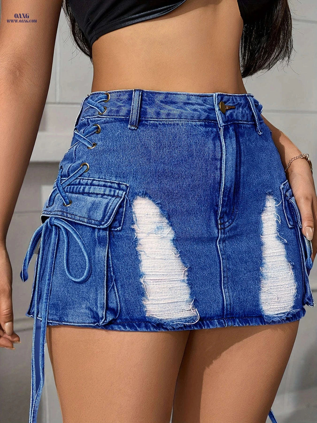 Women's Vintage Brushed Straight Mini Skirt - Solid Color Spring/Fall   OAXG 
