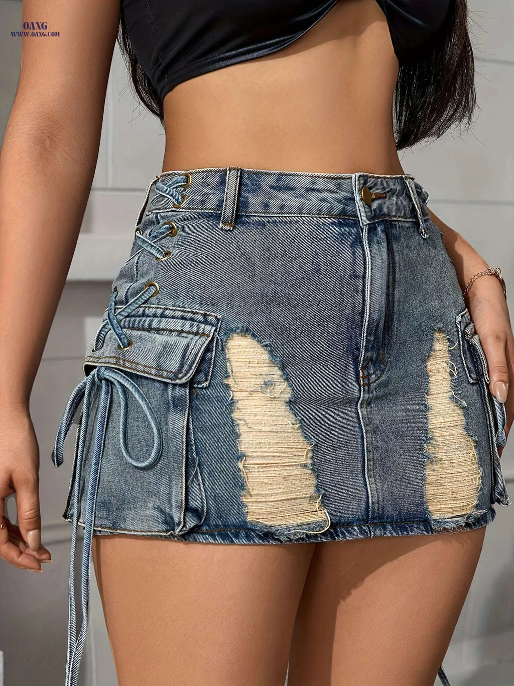 Women's Vintage Brushed Straight Mini Skirt - Solid Color Spring/Fall   OAXG 