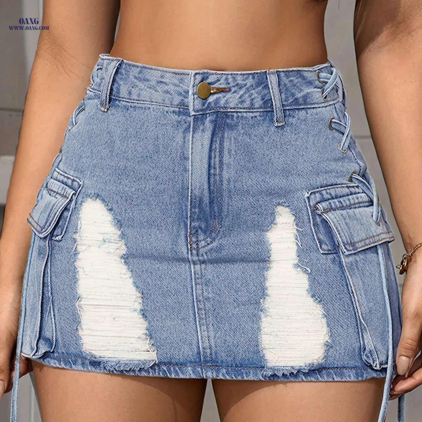 Women's Vintage Brushed Straight Mini Skirt - Solid Color Spring/Fall   OAXG 