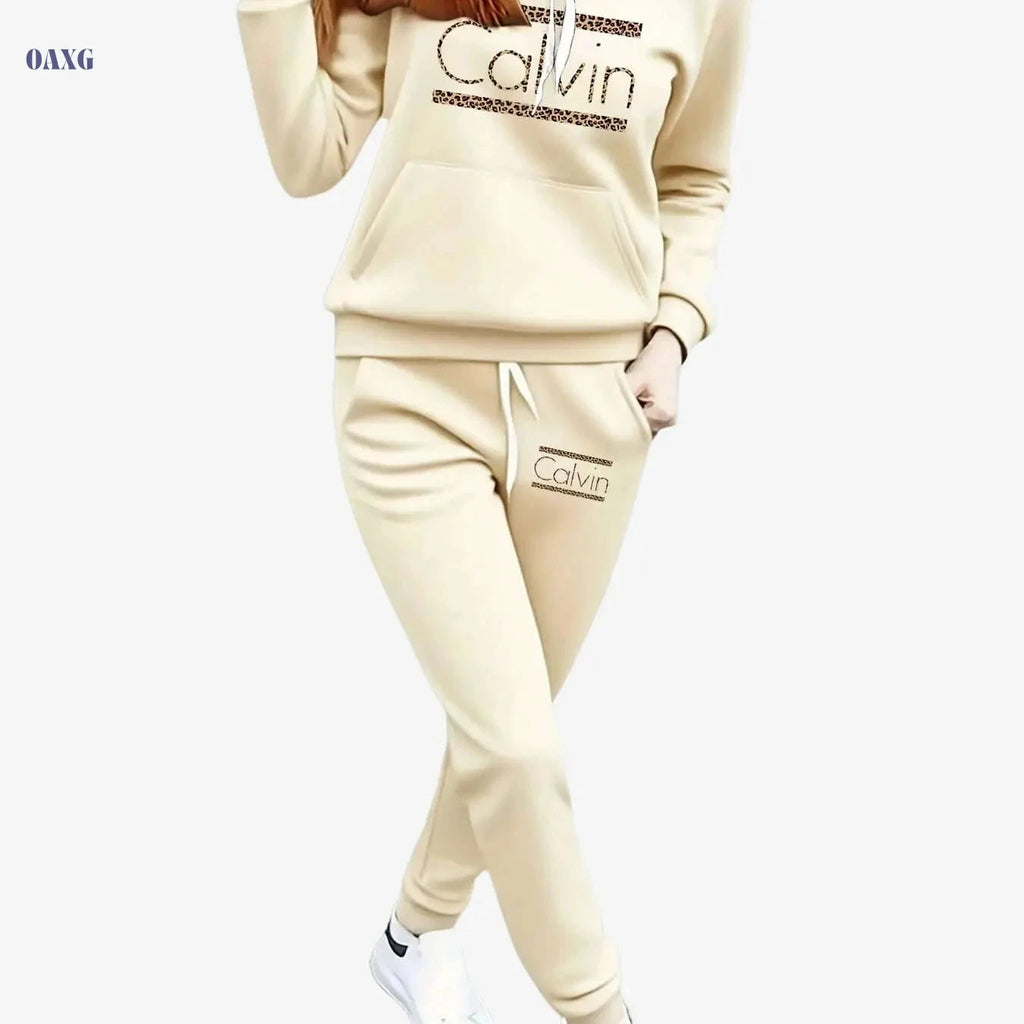 XLMAA01 Women's Autumn Hoodie - Fleece, Unique Printed Design   OAXG Apricot / S