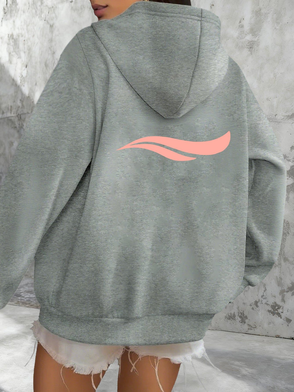 Y2K Casual Style Zip-Up Hoodie with Hat - Fashionable And Comfortable Zip-Up Jacket with Pockets, Elegant Casual Sexy Style, And, Suitable for Spring Summer Autumn Winter Daily Festive Travel Women'S Clothing One-Piece Women'S Clothing Women'S